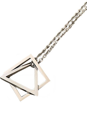 欧美几何钛钢项链男女潮饰