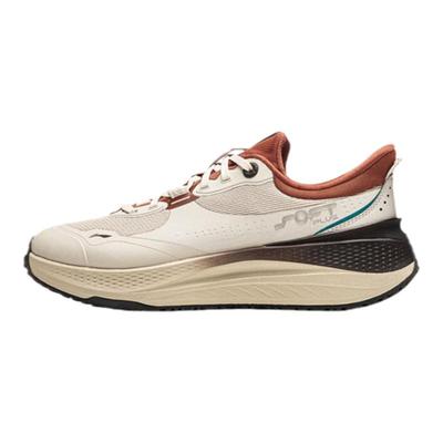 李宁正品SOFT PLUS男子潮流轻质回弹厚底耐磨运动休闲鞋AGLU087-5