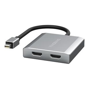 樱邦miniDP转hdmi转换器分屏转接头微软surface笔记本扩展坞雷电2接双显示器显示不同画面异显一台主机一分二