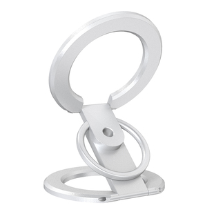 双面Magsafe磁吸指环手机支架铝合金超薄支撑架背贴壳桌面桌上便携折叠360度旋转摄影支架适用苹果12-17华为