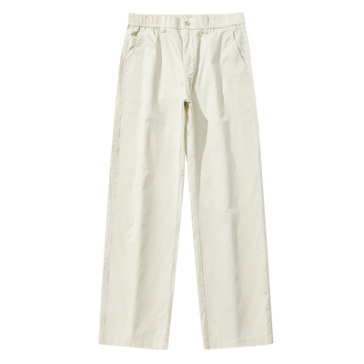 日系棉麻透气直筒休闲裤男