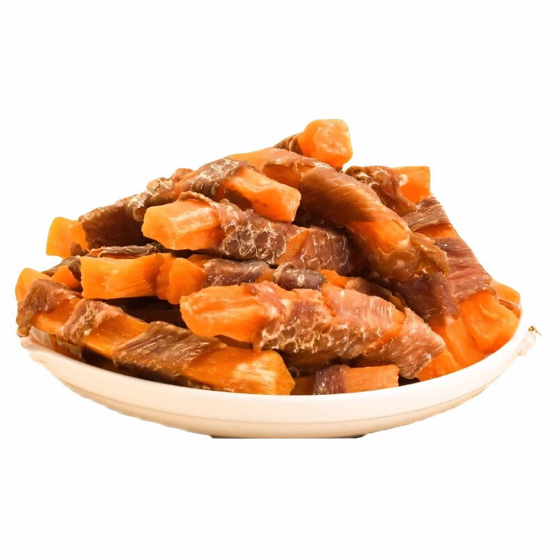狗狗零食磨牙棒鸡鸭肉干绕红薯缠雪梨宠物薯条中小型犬专用磨牙棒