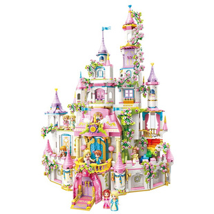 启蒙积木莉娅公主女孩系列繁花绮梦城堡益智拼装玩具模型生日礼物