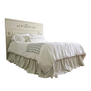 埃文 美式乡村荷叶边外贸床裙 仿亚麻风厚重垂顺出口原单 可定制