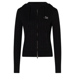 AFGK25FW麻花纹连帽毛衣开衫秋季情侣潮流针织衫男女春秋休闲上衣