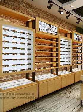 品牌时尚烤漆眼镜店展示柜高柜太阳镜玻璃中岛柜台陈列货架眼镜柜