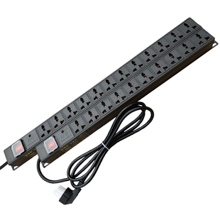 电管佳PDU机柜电源排插座12/16/20/24位10A16A32A防雷超长接线板