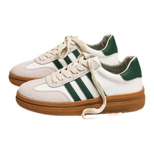 KBNB【重磅推荐】2024春秋软底小白鞋德训鞋女真皮百搭休闲鞋