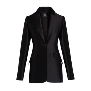 极致版型HAUTE FANCIES后构想 | 黑色丝毛混纺法式立裁收腰西装秋