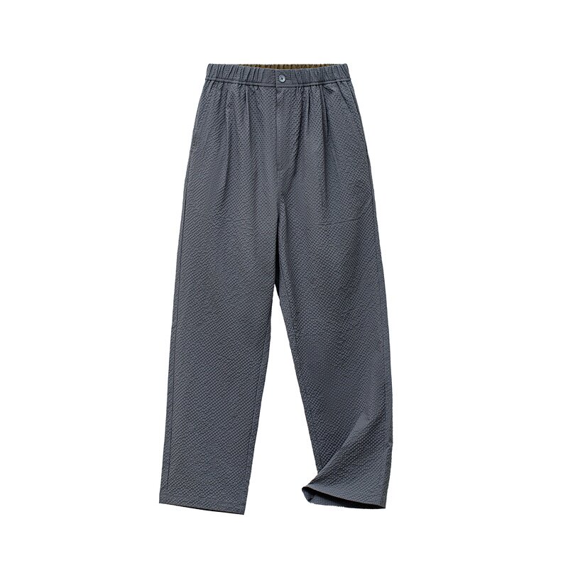 马登工装美式复古easypants泡泡纱肌理感轻薄直筒休闲长裤子男秋