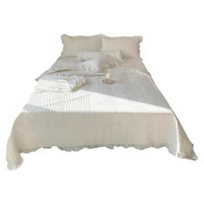 韩国ins风纯棉绗缝床盖三件套