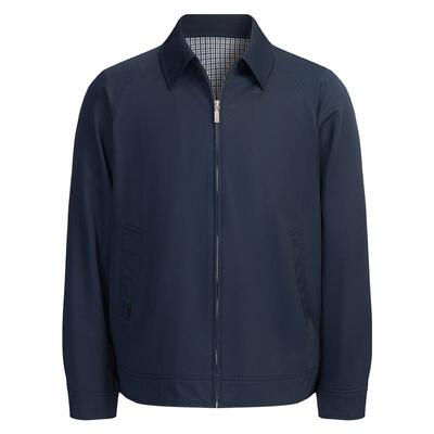 梦特娇高密纯棉格纹时尚夹克