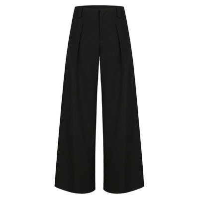 SEEKSIMPLE 低腰立体单褶抗皱宽松阔腿休闲西裤