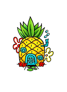 菠萝屋不反光防水防汗纹身贴