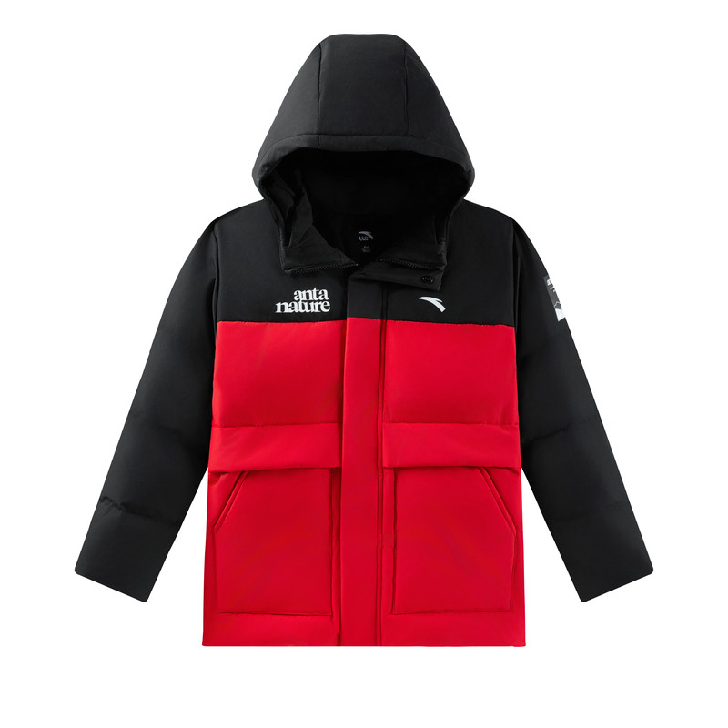 安踏儿童男童羽绒服三防外套2026冬季新款加厚上衣雪壳热返IV