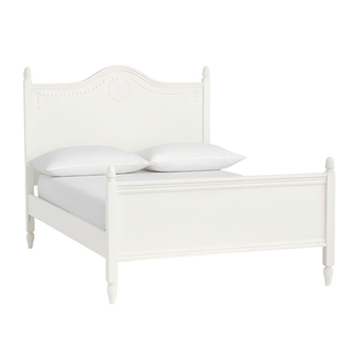 法式奶油风儿童床女孩公主床全实木单人床白色雕花少女心卧室床