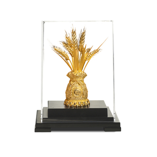 金陵金箔黄金麦穗大卖办公桌摆件开业贺礼乔迁礼物办公室桌面装饰