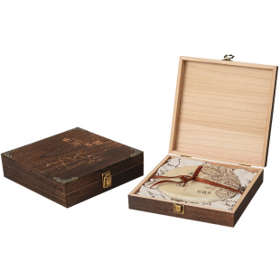 普洱茶盒 357克实木精致礼品盒茶叶包装盒茶饼空盒木盒白茶盒子