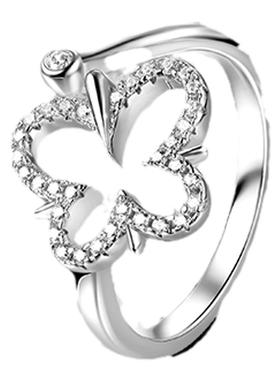 开口调节戒指女EGEM意境S925纯银