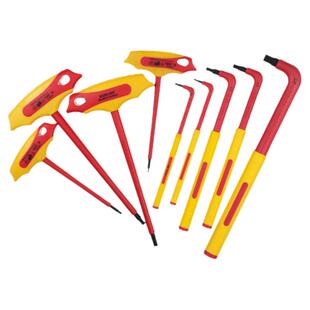 开拓绝缘L型内六角扳手台湾制造VDE认证1000V耐压六棱内六方套装