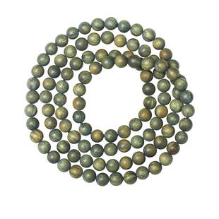 天然绿檀木手串4m素珠68转运珠佛珠手链天然男女情侣手持念珠多圈