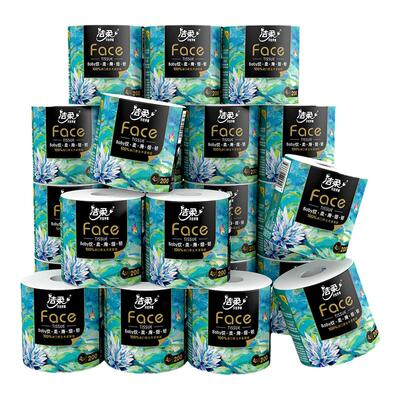 洁柔油画大克重卷纸4层200g32卷