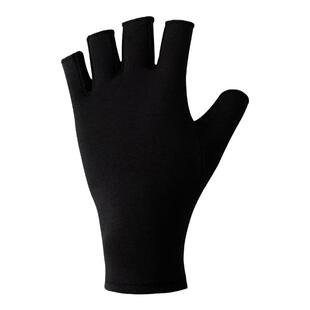 保暖半指加绒手套秋冬天季加厚露二指防寒风冻男女可触屏骑行开车