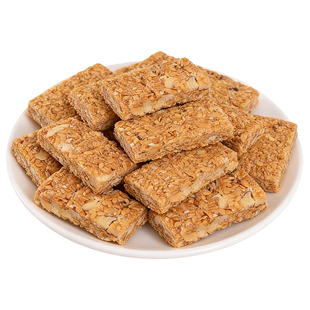 亚麻籽核桃酥无加蔗糖糕点精选坚果花生仁饱腹抗饿休闲健康小零食