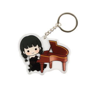 女生钢琴钥匙扣亚克力卡通乐器挂件大小提琴古筝中阮挂饰音乐礼品