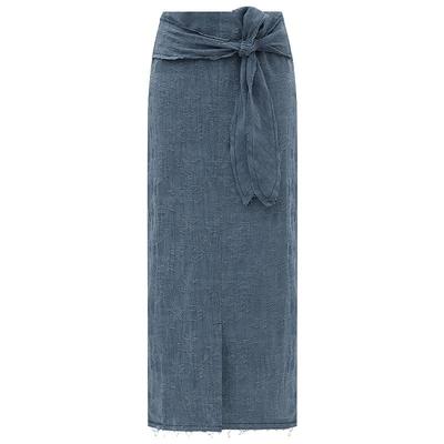 COCOBELLA提花炒色棉麻半身裙