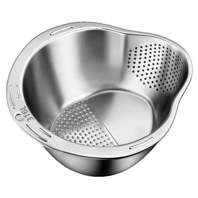 316不锈钢沥水篮洗菜盆淘米神器