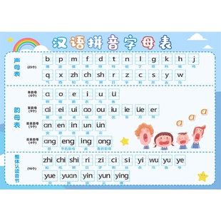 汉语拼音字母表挂图墙贴幼小衔接一年级声母韵母训练儿童学习神器