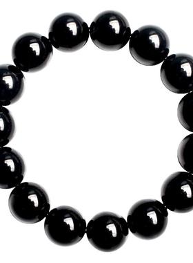 男女乌金黑曜石手链貔貅纯天然