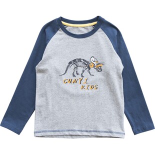 纯一良品男童长袖T恤儿童春装新款亲肤上衣男孩吸湿透气打底衫