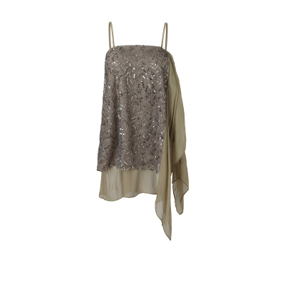 IF BY LAND 设计师品牌2026春夏新品多色钉珠拼接两穿抹胸半裙