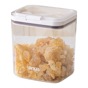 安雅白糖储存罐食品级带勺冰黄黑红砂糖收纳盒密封防潮家专用厨房