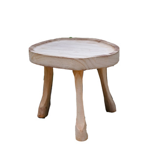 创意小花架花盆托架实木底座托盘花盆架子置物架复古原木花凳底托