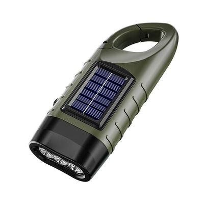 多功能手摇电筒太阳能自充电自发电便携家用野外战备应急装备YJ2