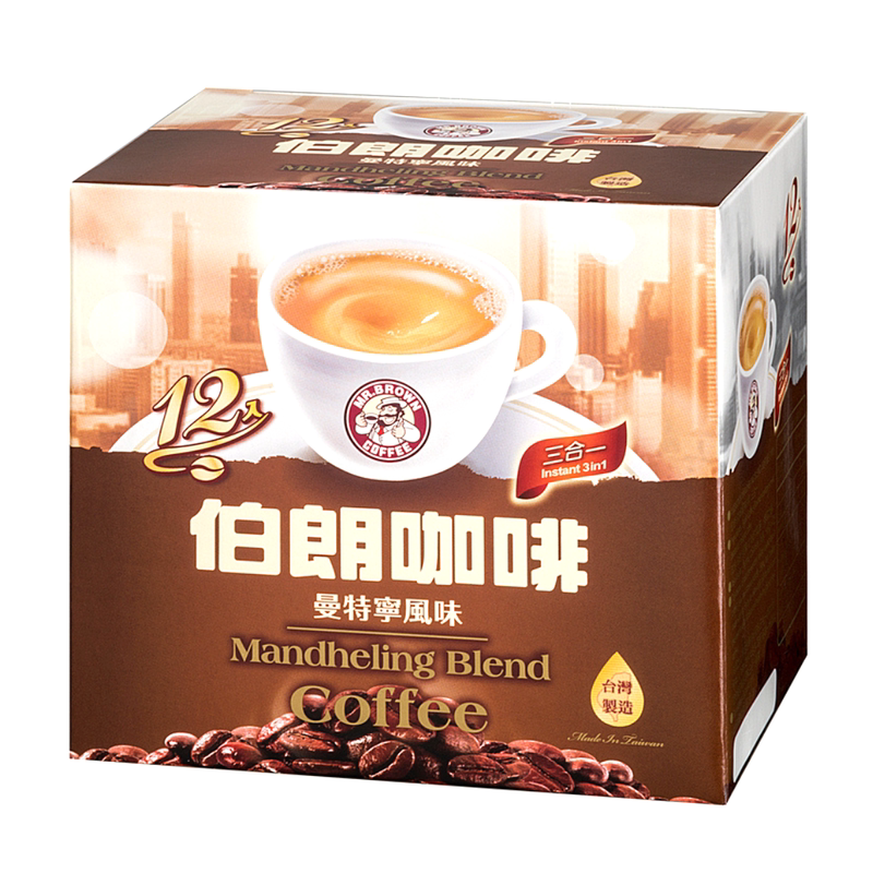 Mr. Brown Coffee伯朗先生咖啡曼特宁风味192克三合一速溶12x16克