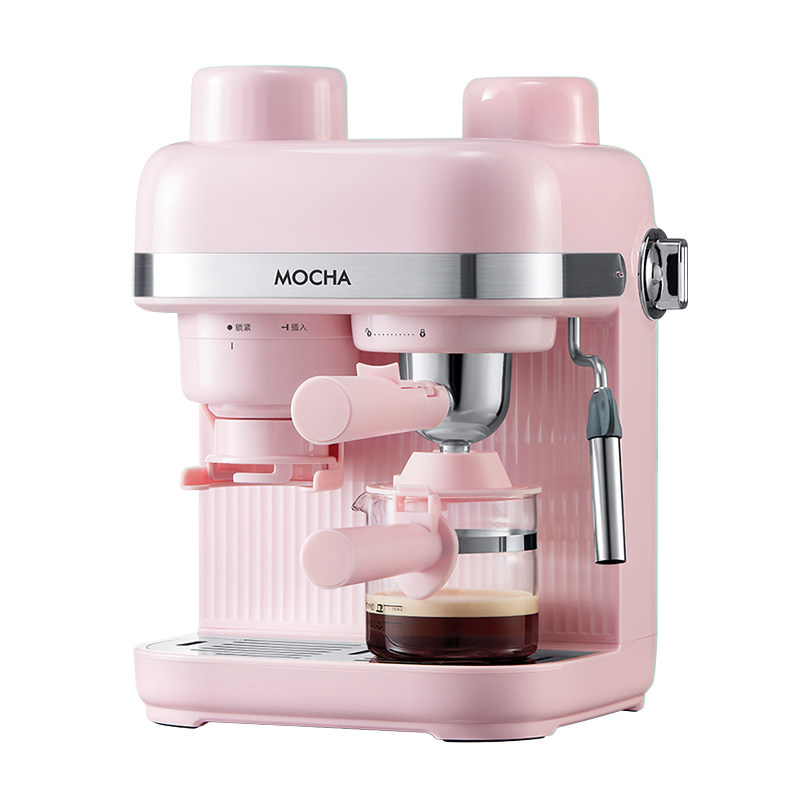 【研磨一体】摩卡Mocha咖啡机C5半自动意式美式家用小型磨豆正品