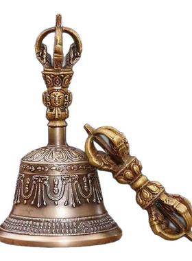 藏传金刚铃杵尼泊尔进口法器五股