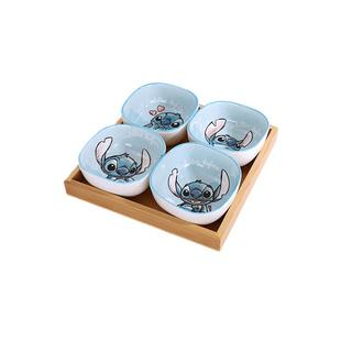 迪士尼史迪仔味碟家用小碟子精致火锅蘸料碗酱油碟陶瓷调料碟可爱