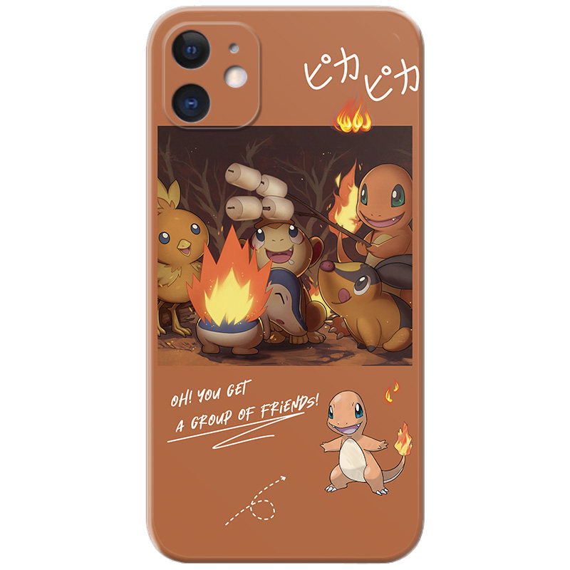原创皮卡丘适用iPhone11苹果12手机壳17air/16/15/14/13/7/8/6plus小火龙XR可爱xsmax女款promax卡通mini软