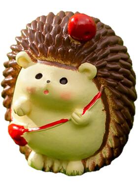 治愈小刺猬一家车载装饰摆件