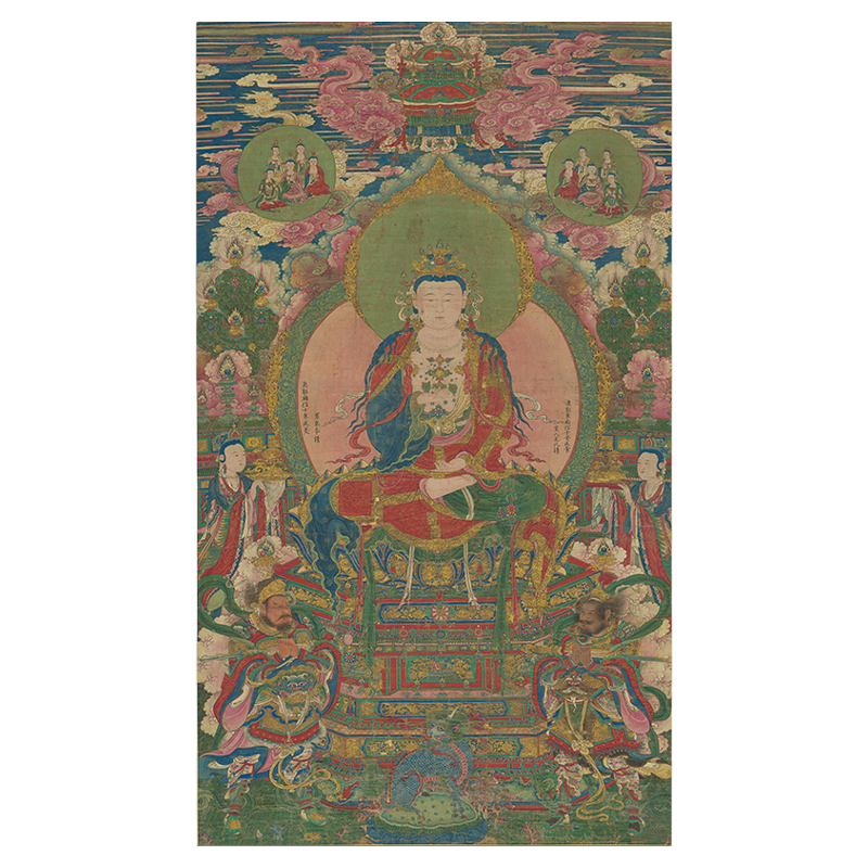 文殊菩萨像水陆工笔佛像画高清