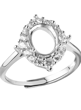 铜戒托手工镶嵌宝石戒面戒指空托