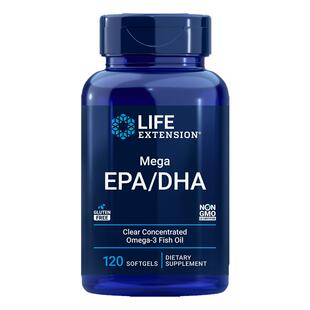 保税 深海鱼油Mega EPA/DHA120粒大脑记忆美国进口Life Extension