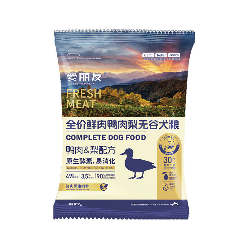 爱丽友鸭肉梨鲜肉无谷犬粮