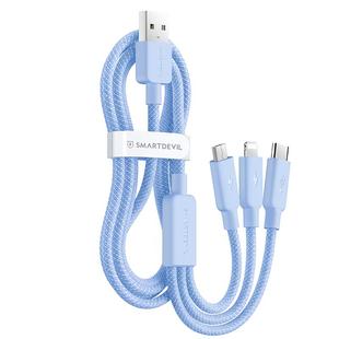 闪魔充电线三合一数据线器100W66W快充一拖三车载适用苹果华为小米安卓vivo手机typec三头多功能6A闪充长通用