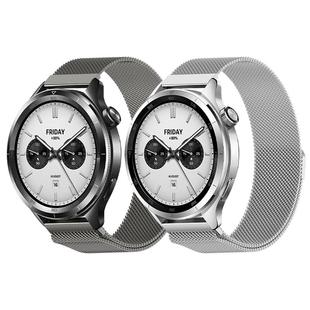 适用于小米S5手表s4表带Watch5米兰磁吸s4sport腕带智能运动S3/S2/S1Pro金属精钢color2男女商务时尚表链配件